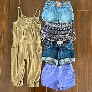 Kids Bundle!!! Girls size 3T. Bundle includes; 4 pairs of shorts, 1 jumper.